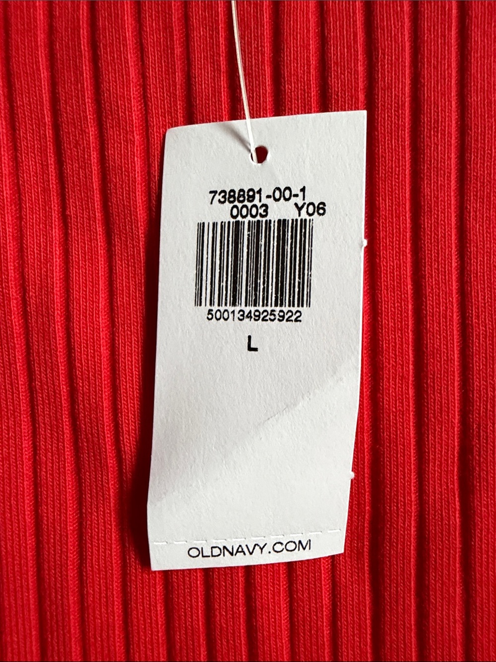 Old Navy Red Ribbed Tank Top - Picture 2 of 6